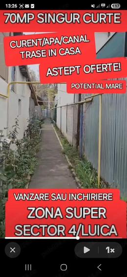 VANZARE SAU INCHIRIAT CASA MICA LUICA Sector 4 Curte Mica SuperZona Strada Privata NecesitaRenovare - 3
