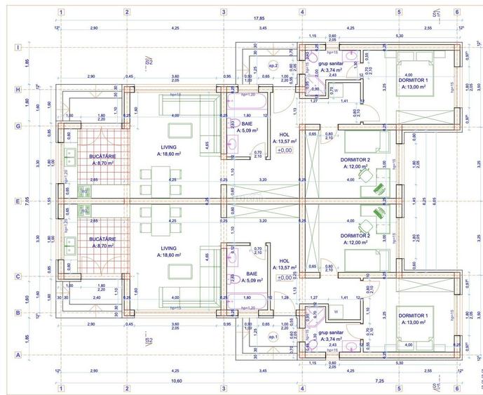 Vand Duplex pe parter 3 camere Mosnita Noua cu Canalizare Comision 0 - 2