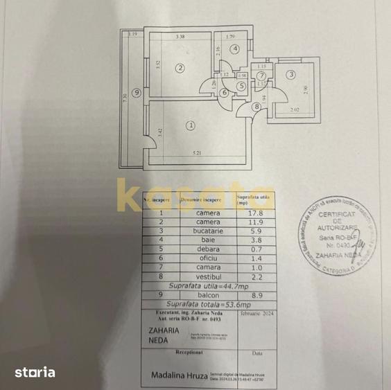 Apartament cu 2 camere în Obor