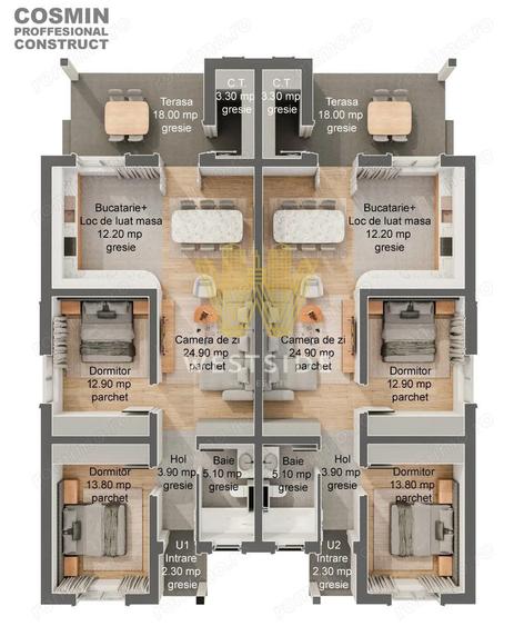 Duplex premium de vanzare, in Mosnita Veche - 5