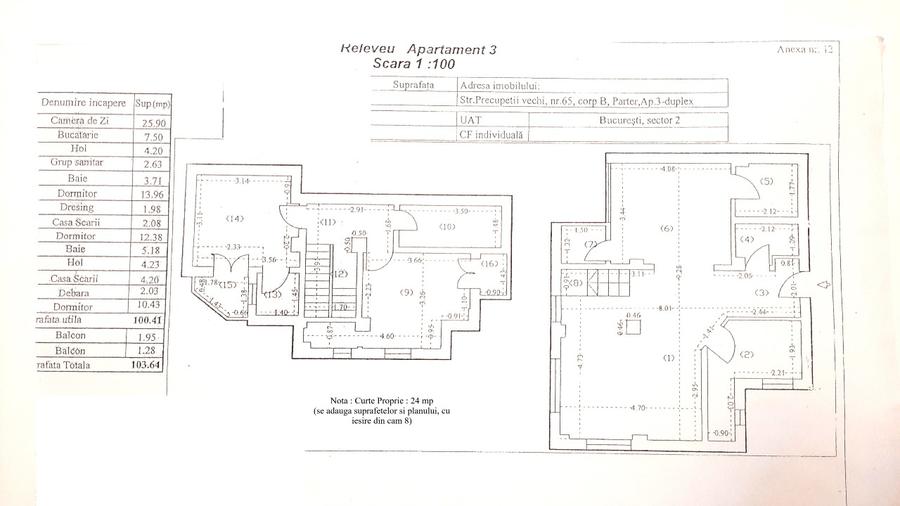 Duplex P+1, 4 camere, 104 mp utili, scara interioara, curte proprie, bloc 2013  - 16