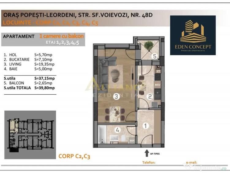 Popesti Garsorniera 41.55 mp - 1