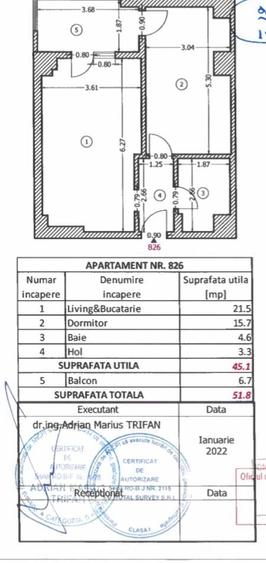2 camere ,complex Central Address,bloc nou, centrală proprie,loc de parcare - 9
