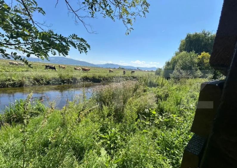 Teren ingradit si casa la rosu - 1