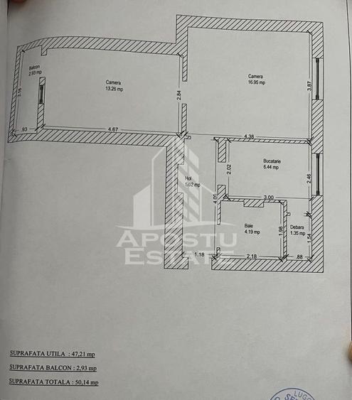 Apartament 2 camere semidecomandat, etajul 2, zona Dambovita - 11