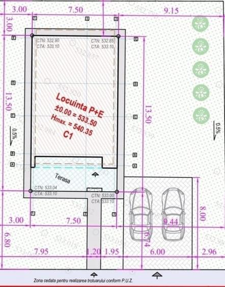 Casa individuala P+E, teren 530mp, Str. Oitelor, Stupini, Comision 0% - 9