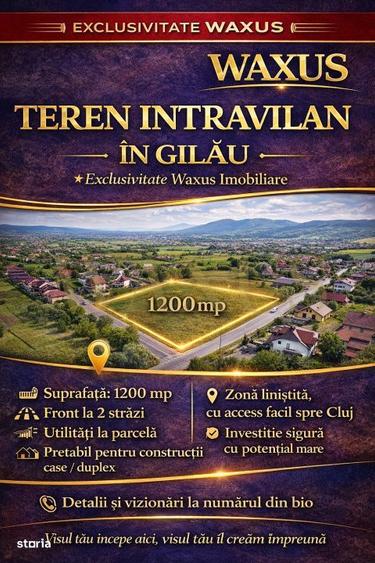 Teren Intravilan - SU 1200MP I Front la 2 Strazi I Utilitati - Gilau - 1