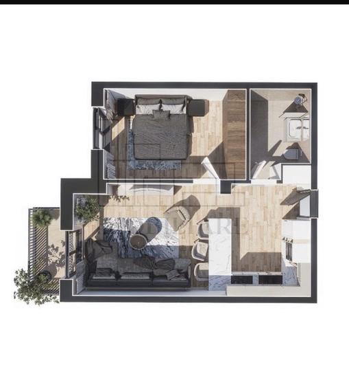 2 camere 48 mp Baciu | Parcare inclusă | Bloc Nou - 3