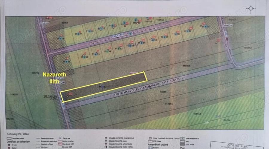 Teren intravilan 2097MP pe Strada Nazaret Ilith Alba Iulia - 1