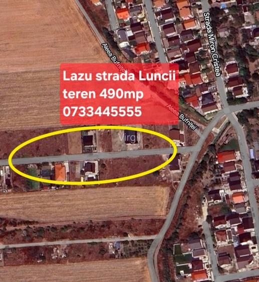 LAZU Str Luncii 490mp pe strada cu case si utilitati LAZU Str Luncii 490mp pe strada cu case si utilitati