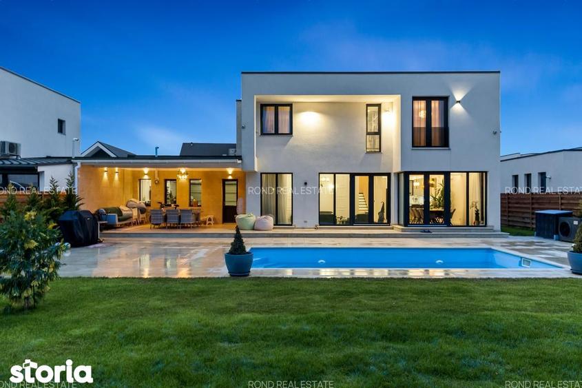 Vila design complet mobilata si utilata, cu piscina in Paradisul Verde - 14