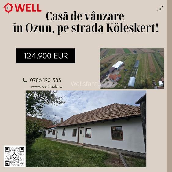 Casă de vânzare în Ozun, pe strada Köleskert! Casă de vânzare în Ozun, pe strada Köleskert!