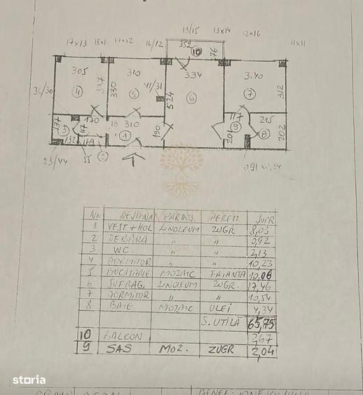 Apartament cu 3 camere semidecomandat în Tineretului