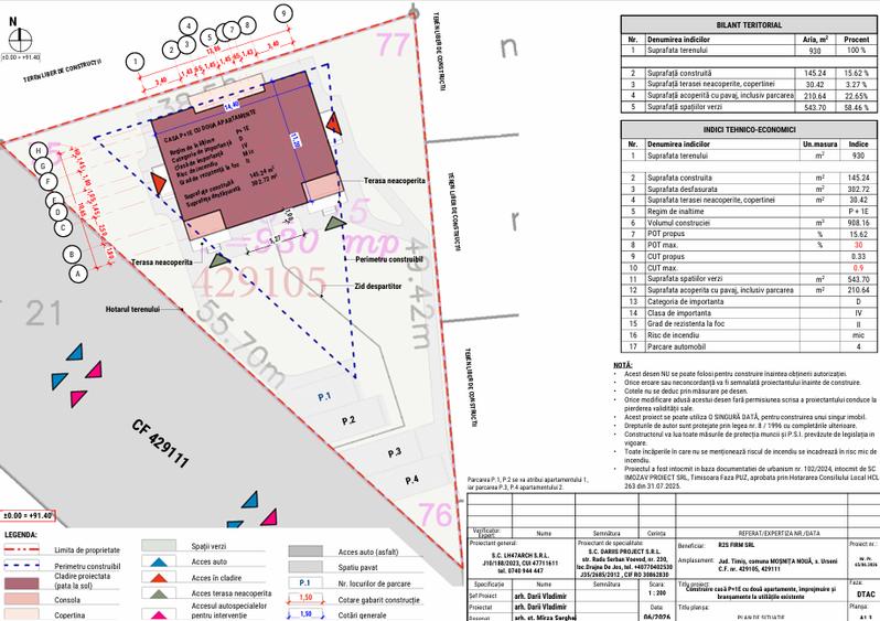 Teren Construcții intravilan de 930 mp, în Moșnița Nouă