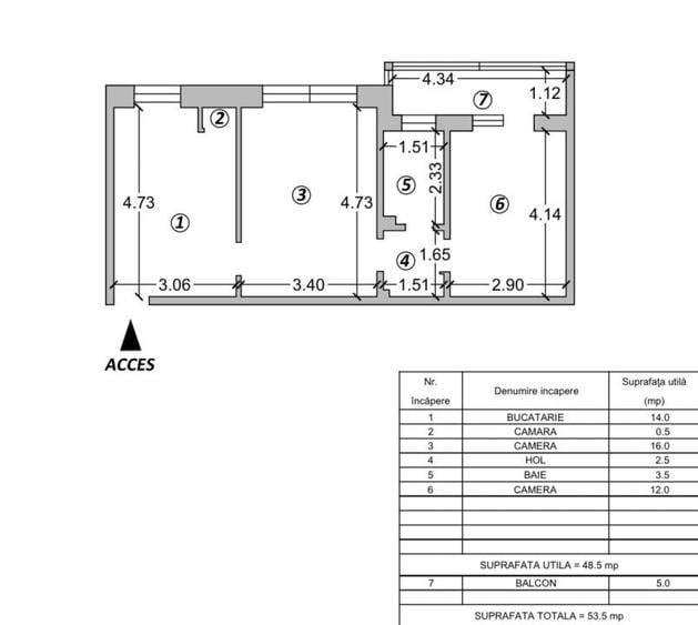 Apartament 2 camere - mobilat utilat - Terezian - 12
