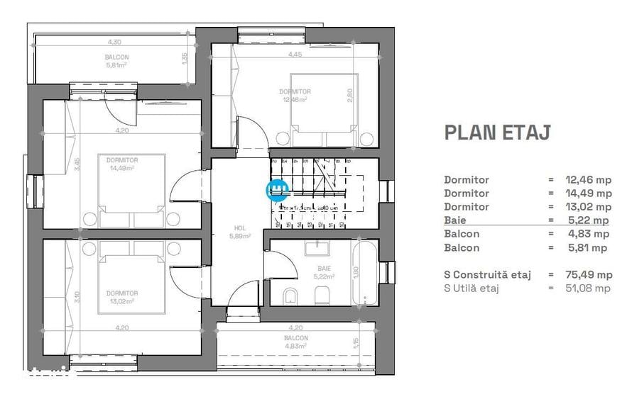 Case individuale noi, Dealul Zorilor langa Lacul Rediu - 7