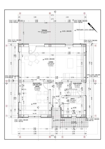 Casa  4 camere,2 bai,136 mp, 550 mp teren zona Corunca - 7
