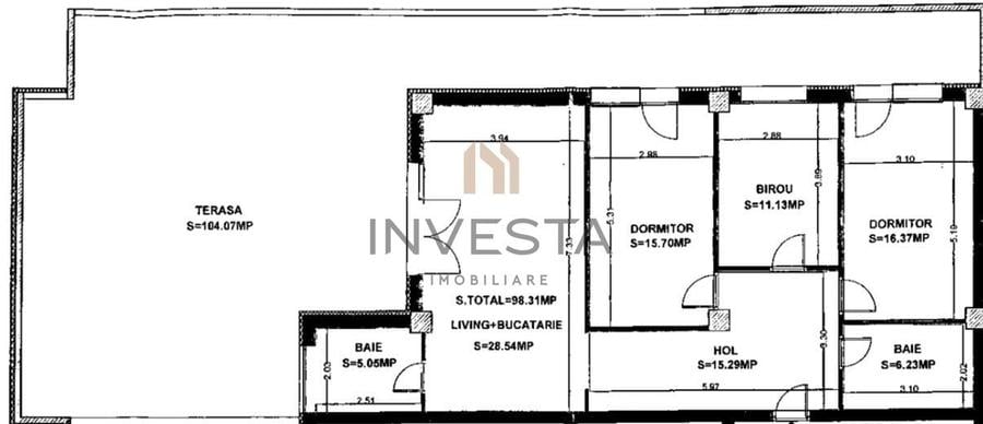 Apartament cu 4 camere semidecomandat, mobilat în Mărăști