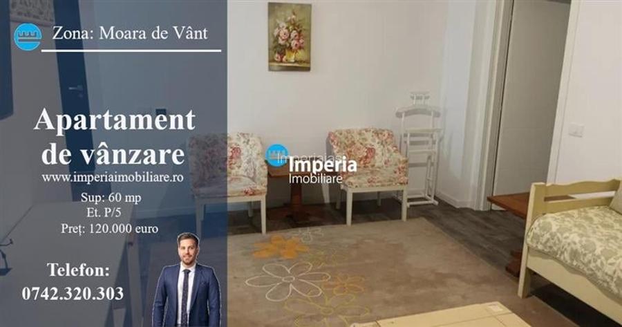 Apartament 2 cam,  semi - decomandat, de vanzare zona Moara de Vant