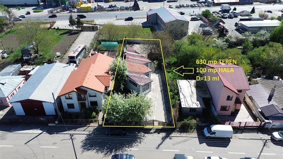 Hala 100 mp, teren 630 mp, D= 13 ml, zona E 85-oras - 1