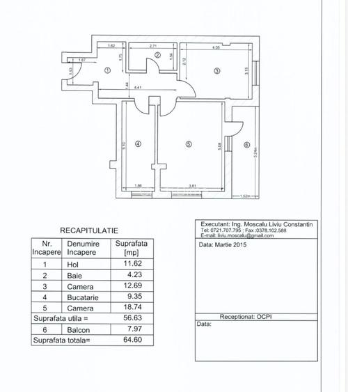 2 Camere-Bloc 2014 | Metrou 1 Decembrie | Pallady | Ozana | Trapezului