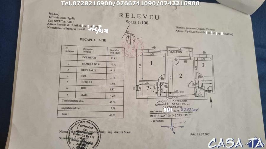 Apartament 2 camere, situat in Targu Jiu, Aleea Unirii - 13