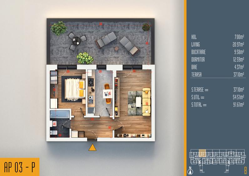 Neofort 84- Studio modern ideal pentru investitie, bloc nou Pallady, - 19