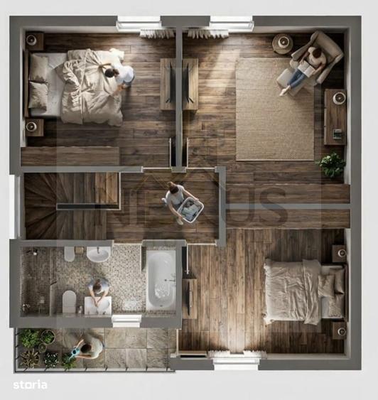 Casa Individuala | Comuna Berceni | Teren 386 mp | P+M - 5