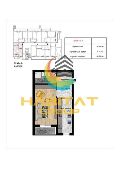 Pallady Garsoniera decomandata 41 mp la 15 min. metrou Teclu - 1
