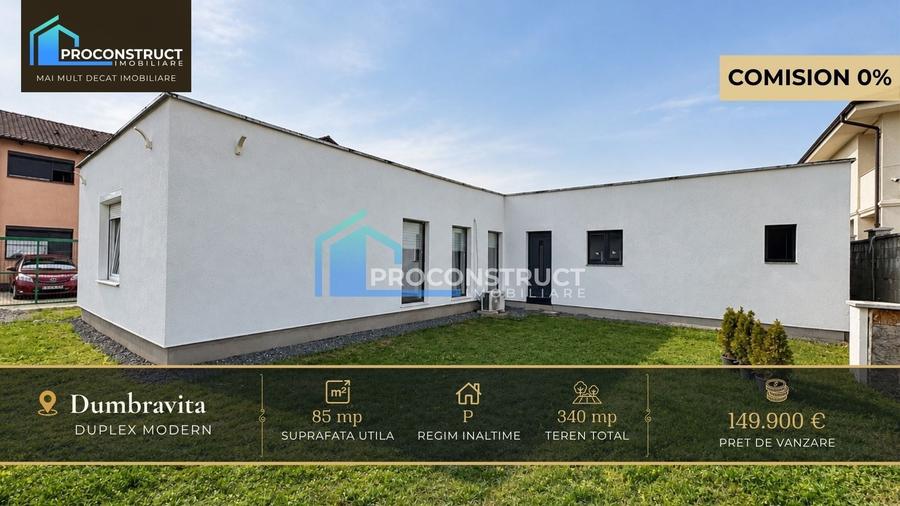Duplex cu 4 camere cu Canalizare în Dumbrăvița