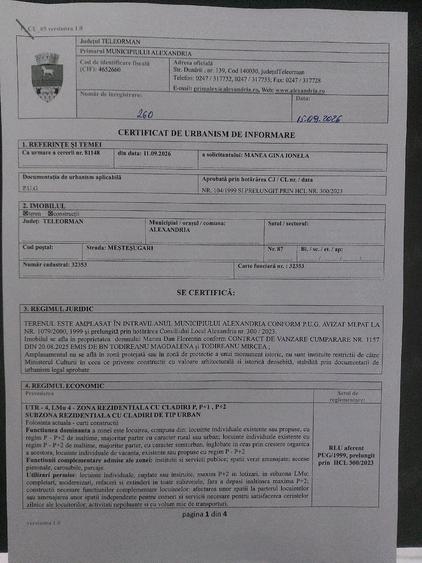 Teren de 504 mp, în Central