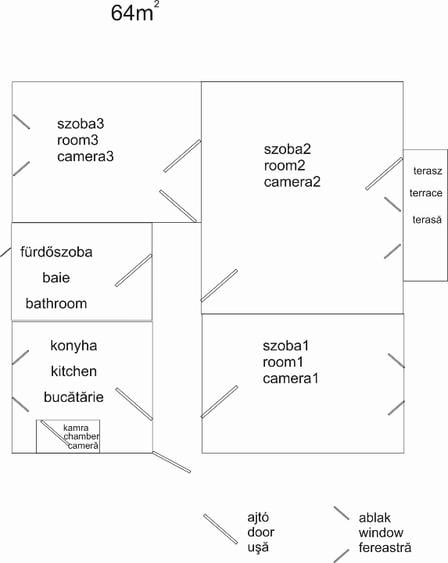 Apartament cu 3 camere semidecomandat în Central