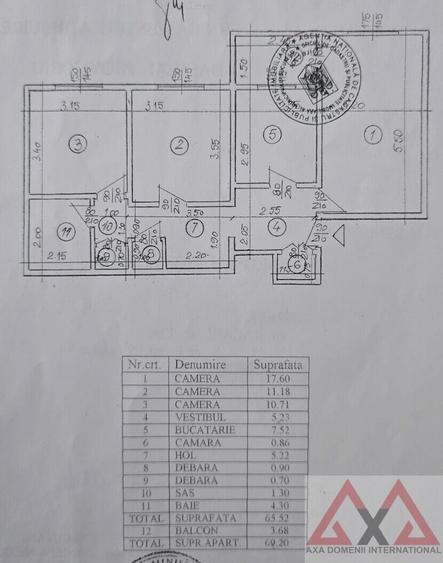 Apartament cu 3 camere decomandat în Dristor