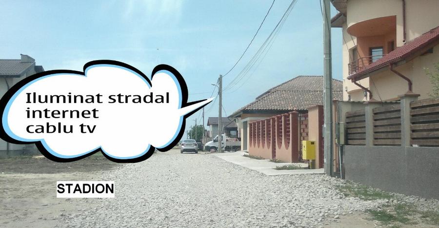 Berceni la stadionul din comuna - teren 412 mp zona vile - 6