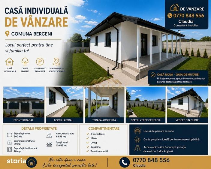 Casa individuala noua/Teren 300 mp Comuna Berceni - 4