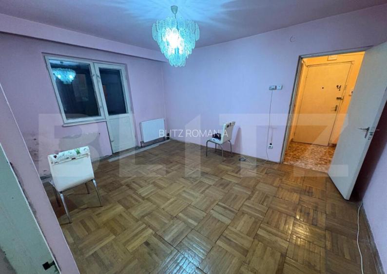 Apartament cu 2 camere, 37 mp, cu balcon ?i centrala