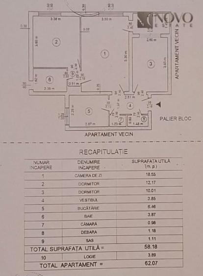 Apartament 3 camere 2 bai zona metrou Titan/Costin Georgian - 8