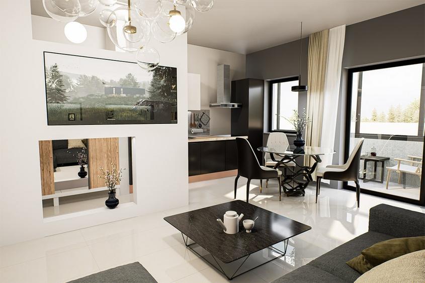 Apartament 1 camera - spatios intr-un complex rezidential nou din Podu Ros - 11