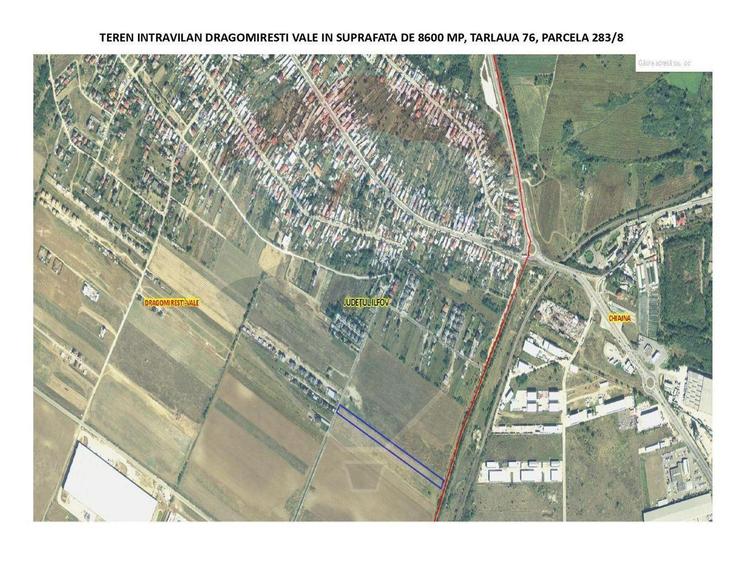 Vanzare teren intravilan 8,600mp Dragomiresti-Vale - langa A0 si A1 - 3