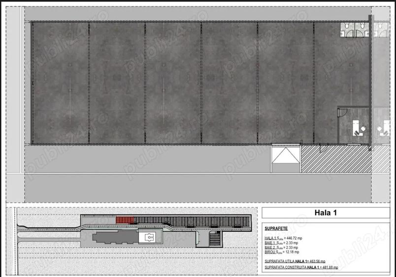 Hale de vanzare TUNARI - 980 euro mp - 2
