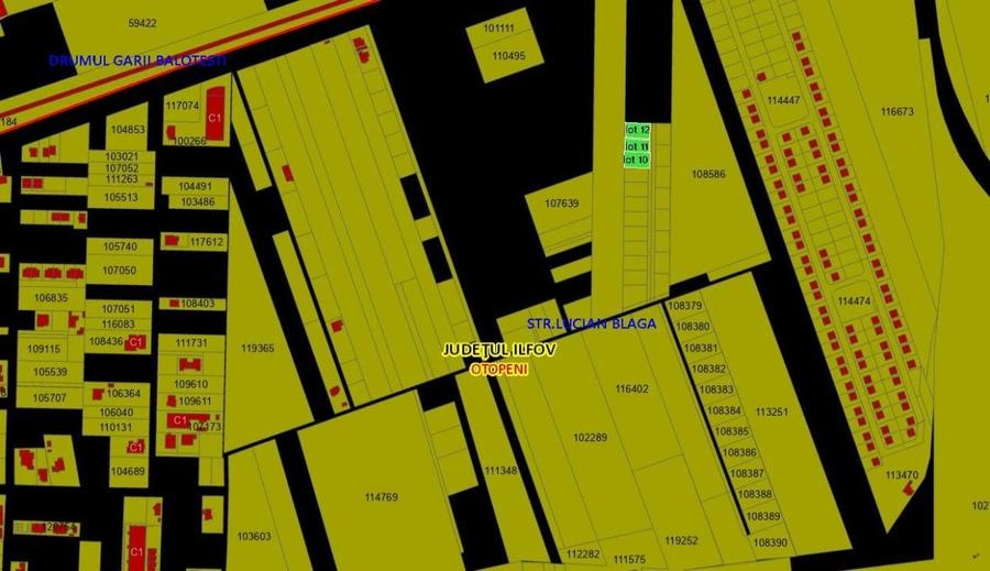 Teren intravilan 519mp (444+cota drum),cartier Ferme Otopeni - 1