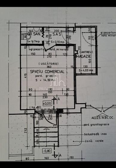 Spatiu Cmercial de Vanzare, 22mp utili, Zona Fortuna, Tudor - 1