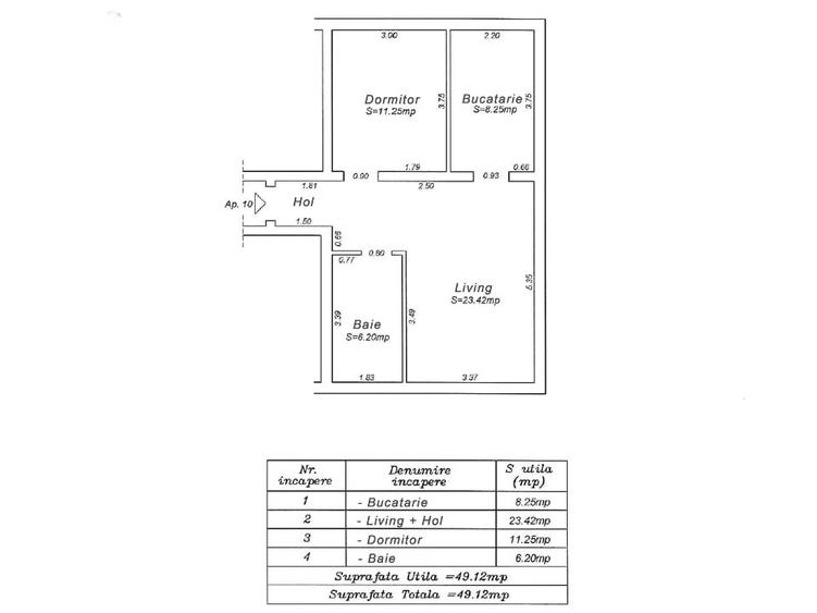 Apartament 2 camere, suprafata 49 mp, la mansarda, etaj 2+ loc parcare - 15