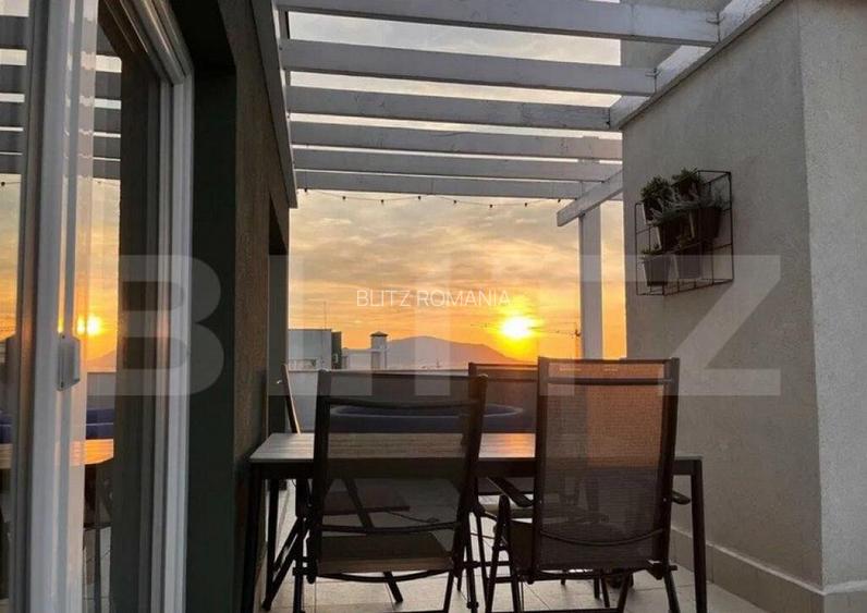 Penthouse cu 3 camere, 67 mp, terasa panoramica, zona Core