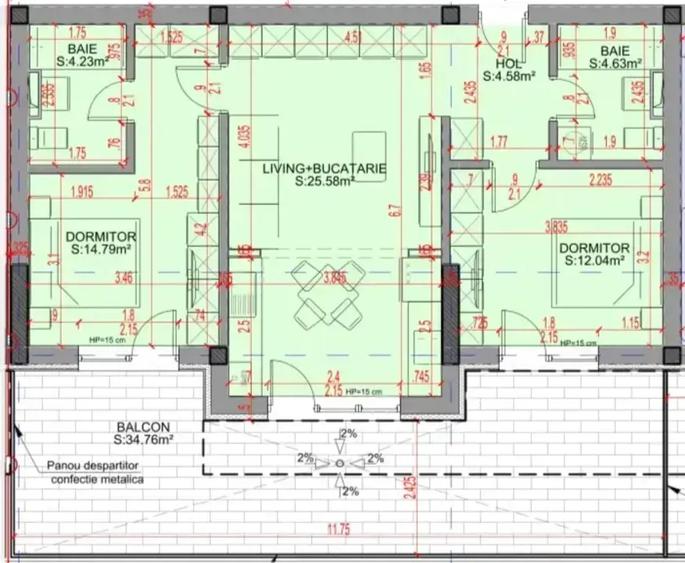 Apartament 3 Camere cu terasa 35 mp langa scoala si 16 minute metrou - 8