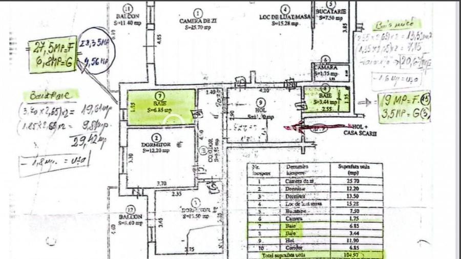 Apartament 3 camere, Etaj 2, cartierul Arhitectilor 0% Comision - 9