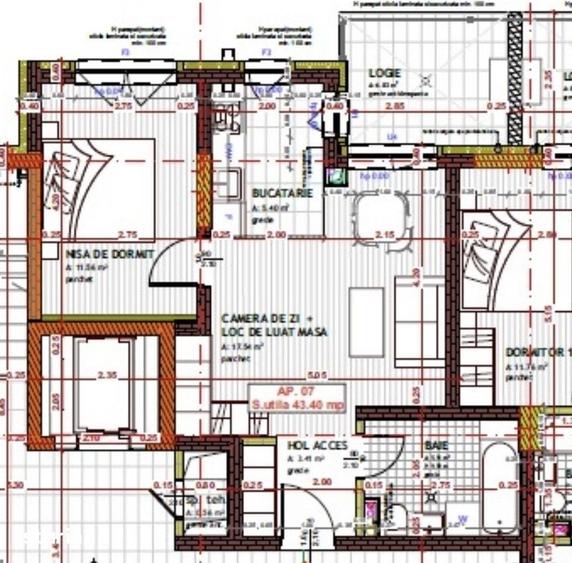 Apartament cu 2 camere în Florești
