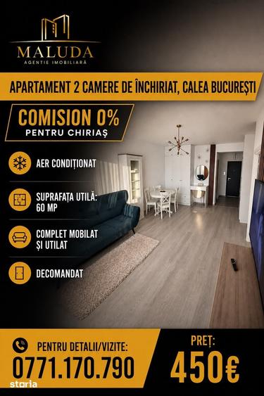 Apartament cu 2 camere decomandat în Calea București