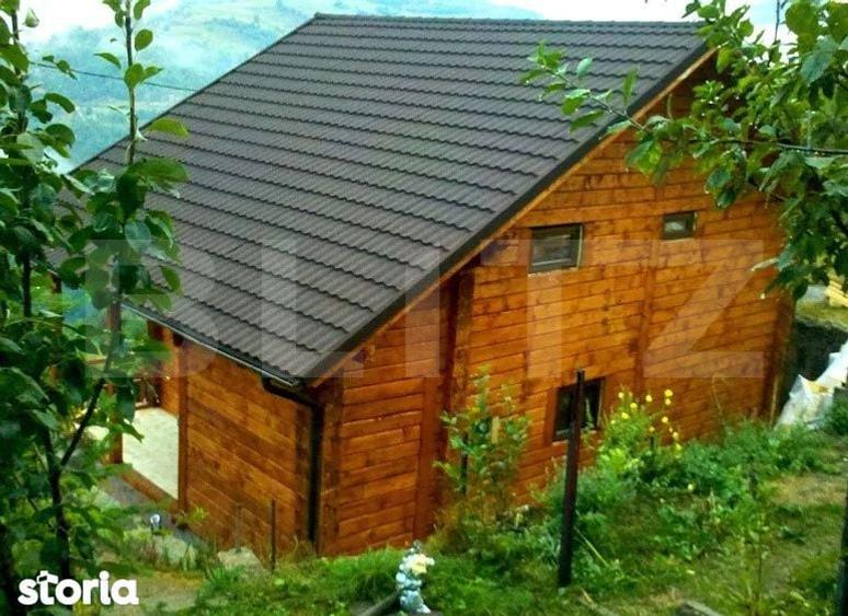 Cabana din lemn masiv, 100 mp utili, teren 3000 mp, Somesu Rece - 1
