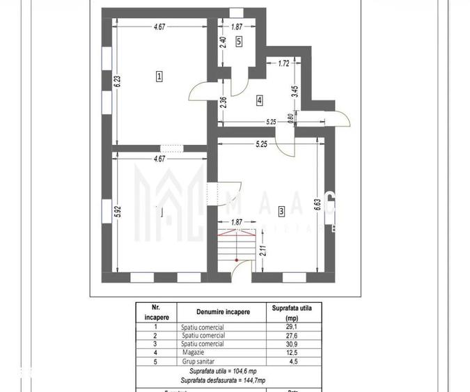 Spatiu comercial de inchiriat | Piata Cibin, Sibiu | 105 mp utili - 3